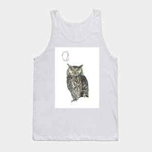 O for owl alphabet illustration Tank Top